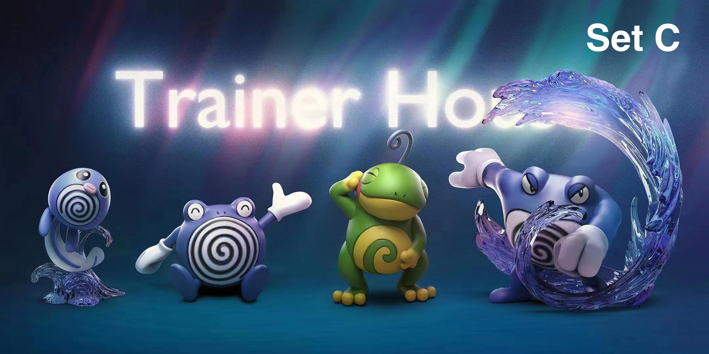 [PREORDER CLOSED] 1/20 Scale World Figure [TRAINER HOUSE] - Poliwag & Poliwhirl & Poliwrath & Politoed