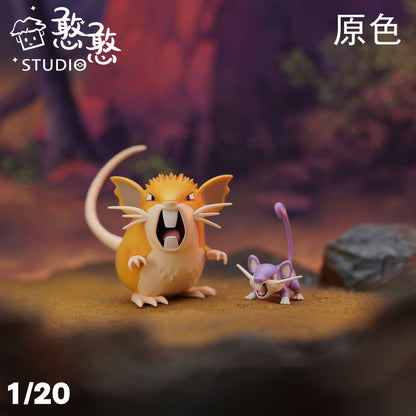 [IN STOCK] 1/20 Scale World Figure [HH] - Rattata & Raticate