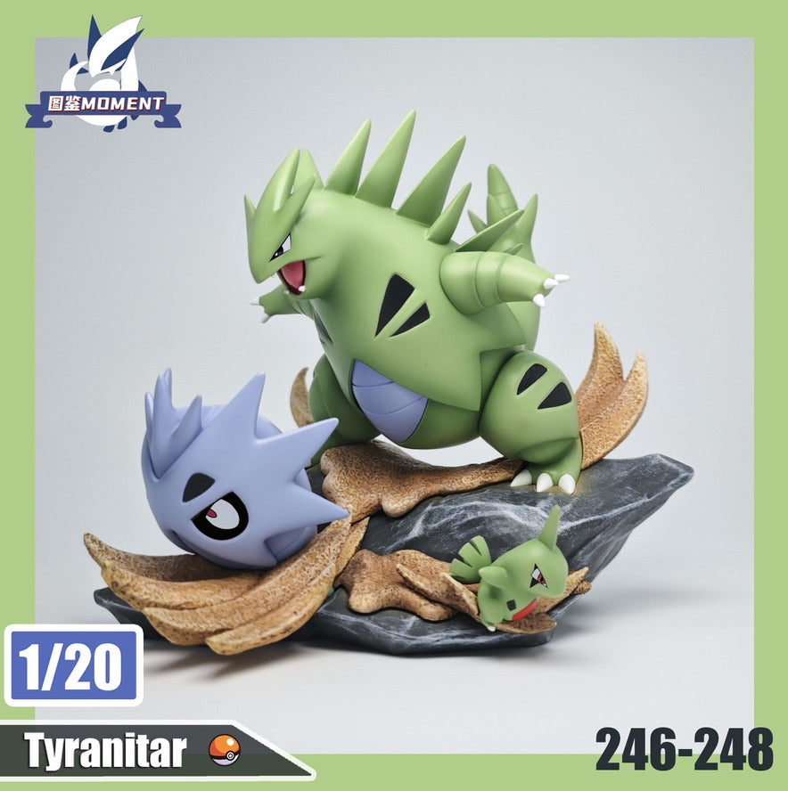 [PREORDER CLOSED] 1/20 Scale World Figure [POKEDEX MOMENT] - Larvitar & Pupitar & Tyranitar