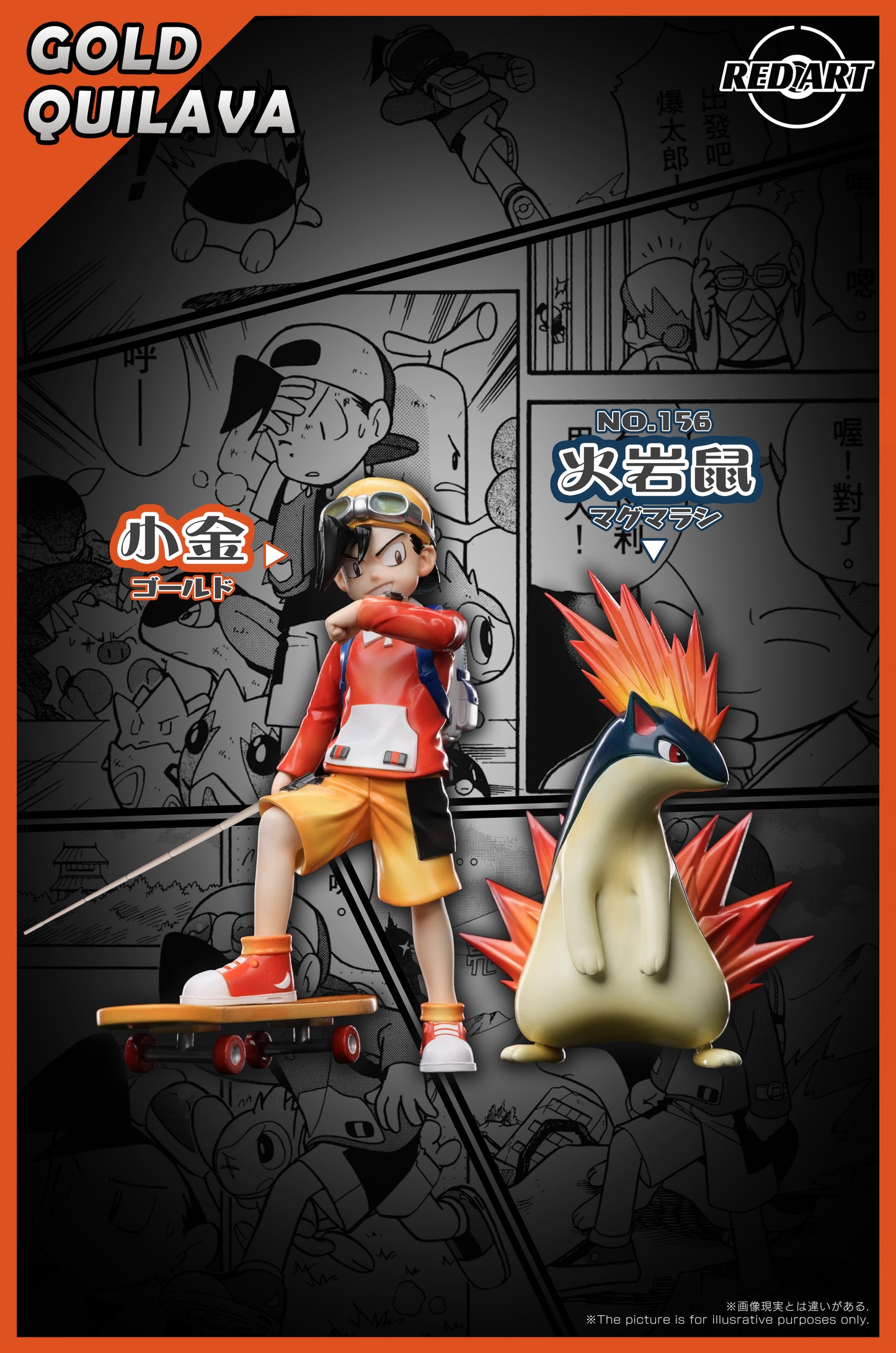 [PREORDER] 1/20 Scale World Figure [RED ART] - Gold & Quilava & Aipom