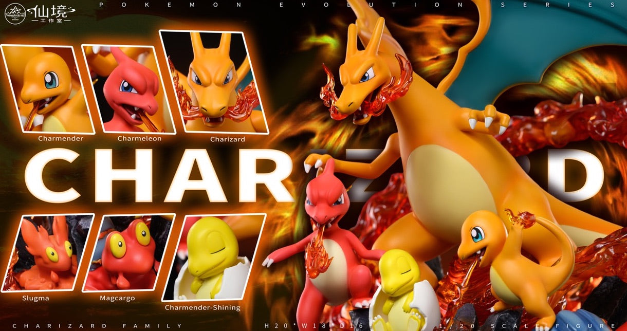 [PREORDER] 1/20 Scale World [WONDERLAND] - Charmander & Charmeleon & Charizard & Slugma & Magcargo