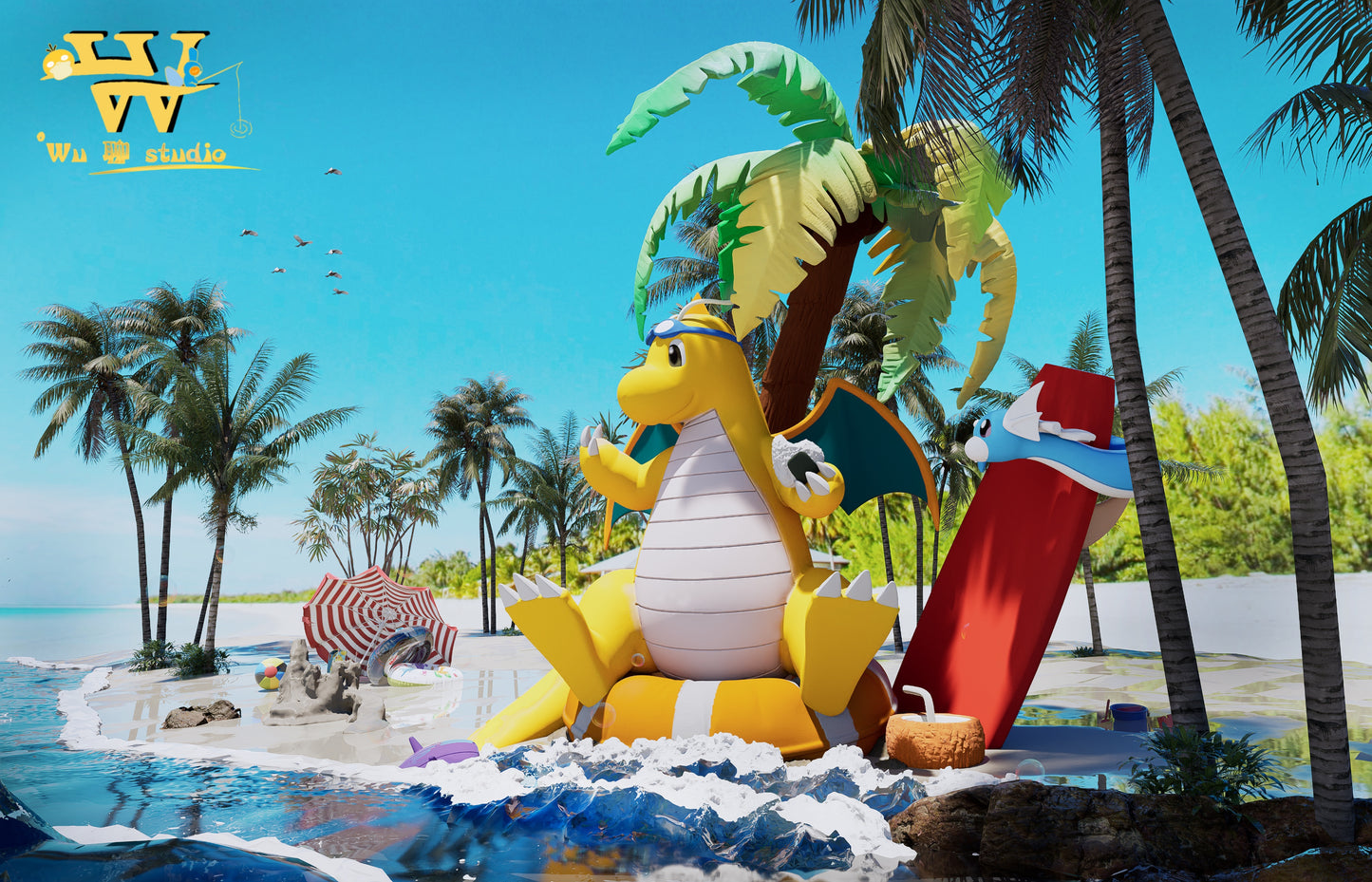 [PREORDER] 1/20 Scale World Figure [WU] - Dratini & Dragonite