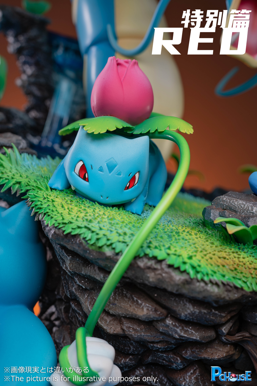 [PREORDER CLOSED] Statue [PC HOUSE] - Red (Adventures) & Ivysaur & Pikachu & Poliwrath & Gyarados & Eevee & Snorlax