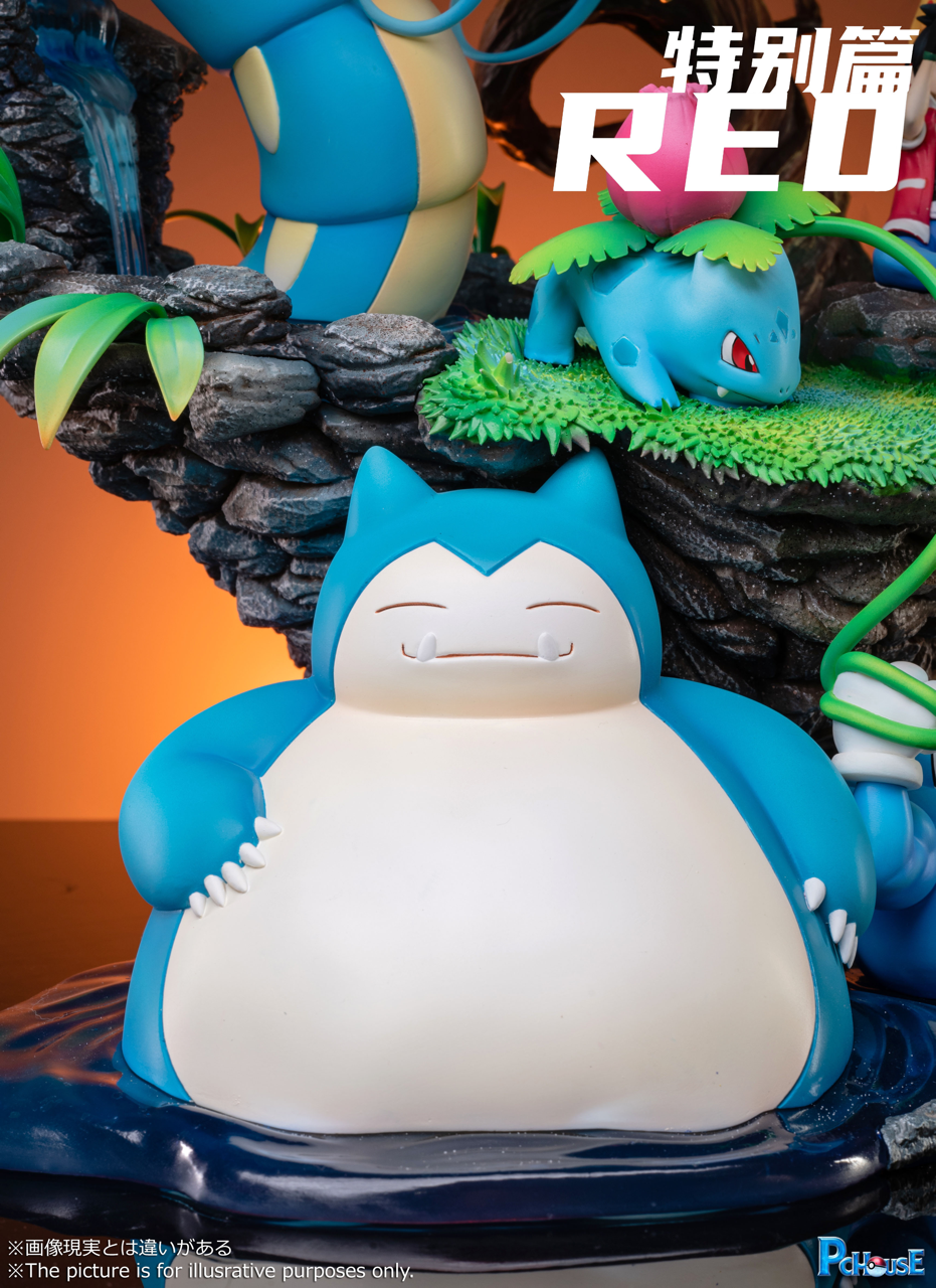 [PREORDER CLOSED] Statue [PC HOUSE] - Red (Adventures) & Ivysaur & Pikachu & Poliwrath & Gyarados & Eevee & Snorlax