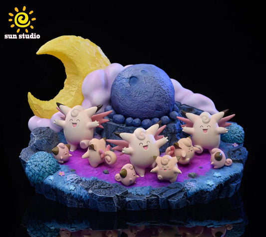 [IN STOCK] 1/20 Scale World Figure [SUN] - Clefairy & Clefable at Mt. Moonview