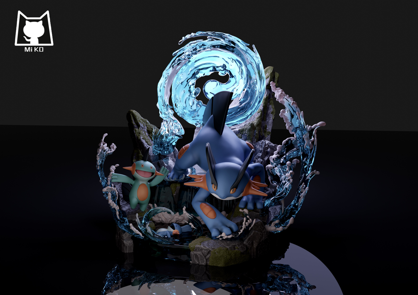 [PREORDER CLOSED] Statue [MIKO] - Mudkip & Marshtomp & Swampert