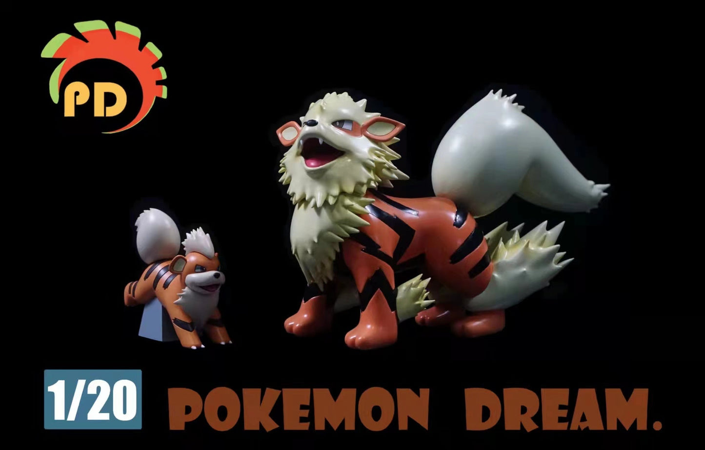 [IN STOCK] 1/20 Scale World Figure [PD] - Growlithe & Hisui Growlithe & Arcanine