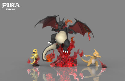 [IN STOCK] 1/20 Scale World Figure [PIKA] - Charmander & Charmeleon & Charizard