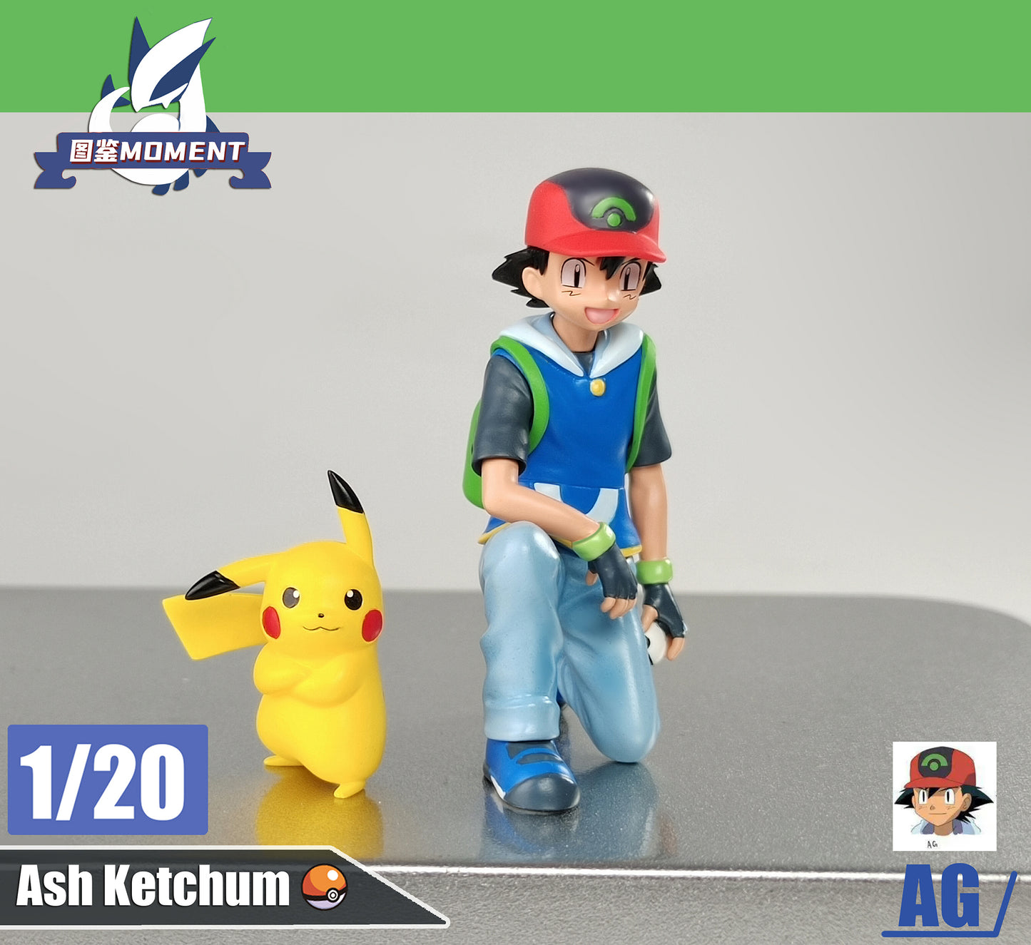 [PREORDER CLOSED] 1/20 Scale World Figure [POKEDEX MOMENT] - Ash Ketchum & Pikachu