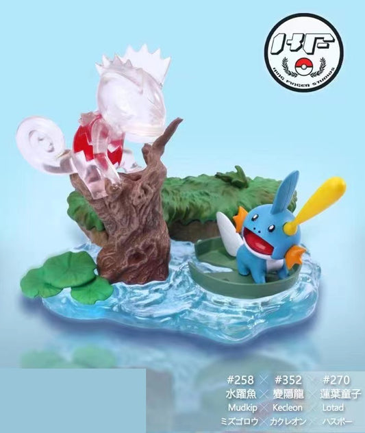 [PREORDER CLOSED] Mini statue [KING FINGER Studio] - Mudkip & Lotad & Kecleon