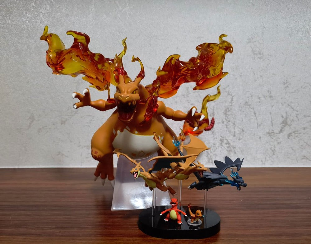 [BALANCE PAYMENT] 1/40 Scale Real Zukan Figure - Charmander & Charmeleon &  Charizard & Mega Charizard X&Y