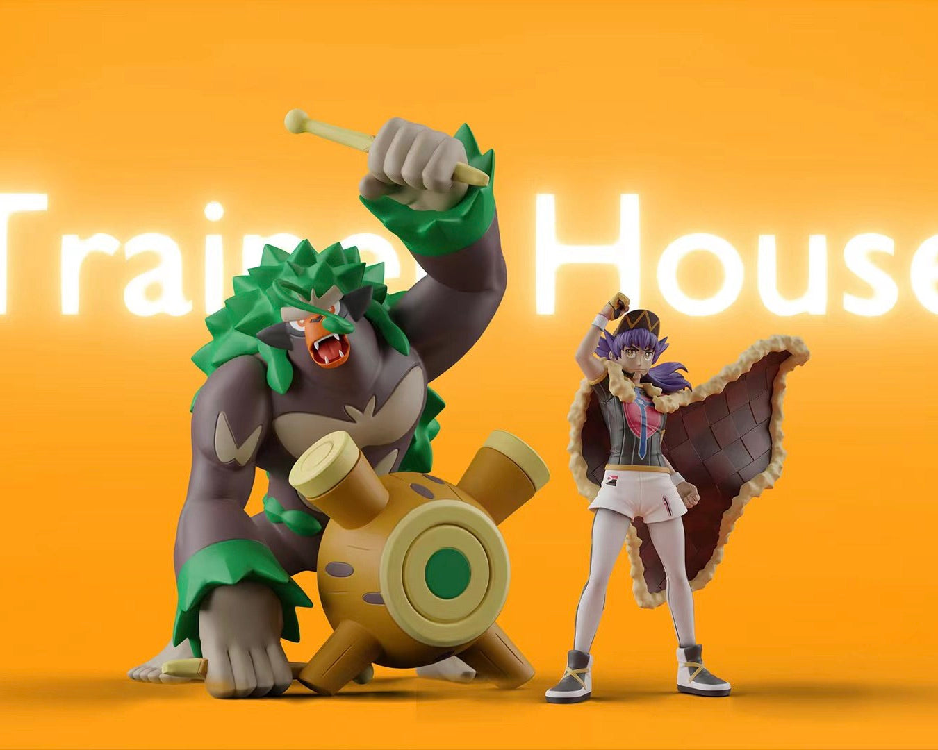 [PREORDER CLOSED] 1/20 Scale World Figure [TRAINER HOUSE] - Grookey & Thwackey & Rillaboom