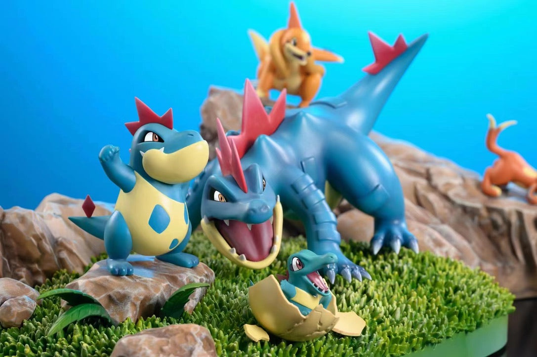 [PREORDER CLOSED] 1/20 Scale World Figure [STPT] - Totodile & Croconaw & Feraligatr & Barboach & Whiscash & Buizel & Floatzel