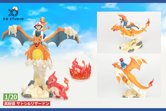 [PREORDER CLOSED] 1/20 Scale World Figure [XO] - Ash Ketchum & Charmander & Charmeleon & Charizard