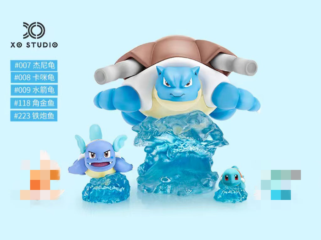 Pokémon Stage 1-3 HOLO Squirtle, Wartortle, Blastoise E7-E9