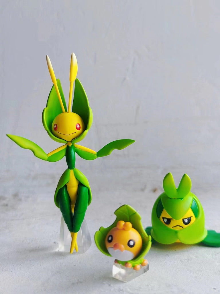[PREORDER CLOSED] 1/20 Scale World Figure [WHITE WOLF] - Sewaddle & Swadloon & Leavanny