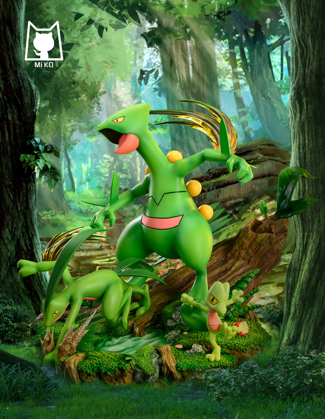 [PREORDER CLOSED] Statue [MIKO] - Treecko & Grovyle & Sceptile