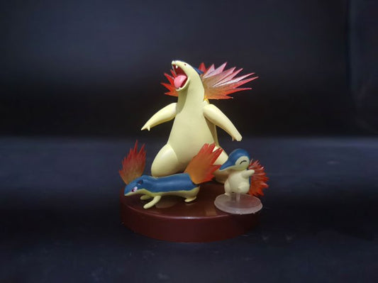 [IN STOCK] 1/40 Zukan Figure [ZX] - Cyndaquil & Quilava & Typhlosion