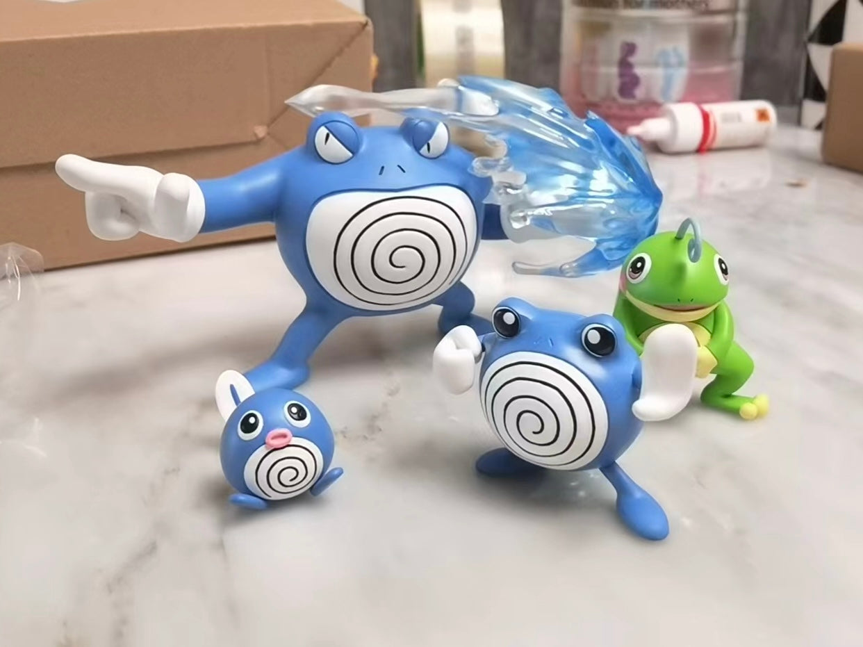 [IN STOCK] 1/20 Scale World Figure [KING] - Poliwag & Poliwhirl & Poliwrath & Politoed