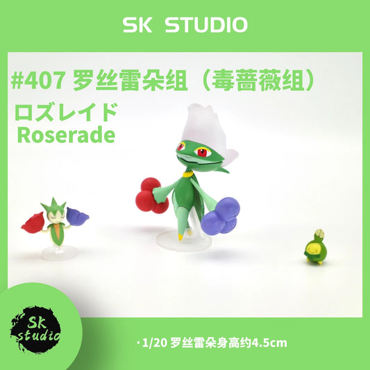 [BALANCE PAYMENT] 1/20 Scale World Figure [SK Studio] - Roselia & Budew & Roserade