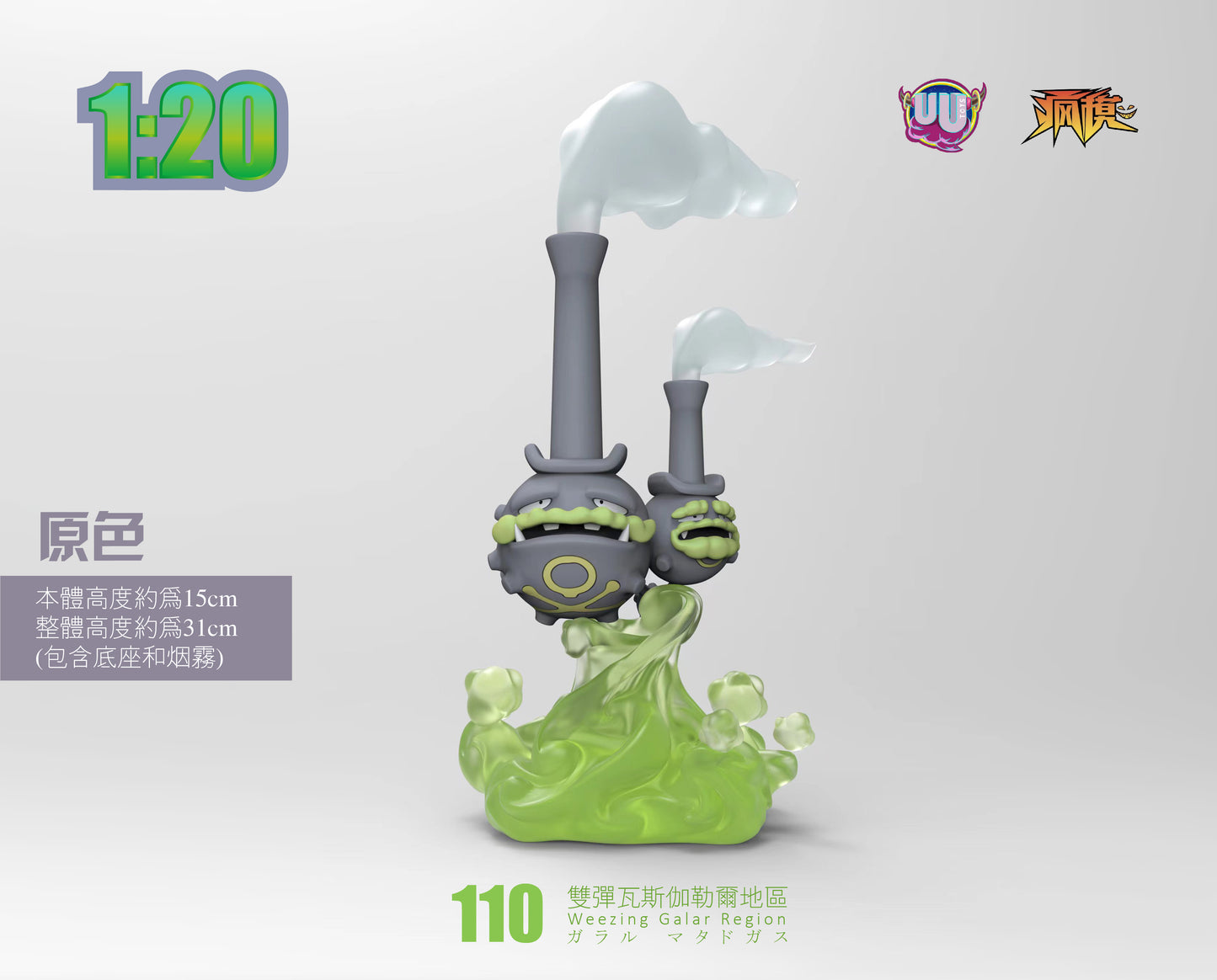 [IN STOCK] 1/20 Scale World Figure [UU] - Galarian Weezing