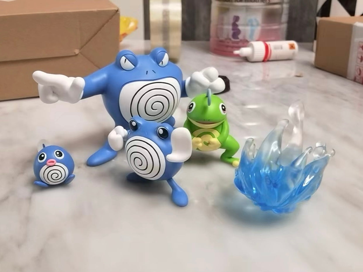 [IN STOCK] 1/20 Scale World Figure [KING] - Poliwag & Poliwhirl & Poliwrath & Politoed