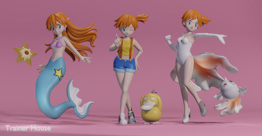 [PREORDER CLOSED] 1/20 Scale World Figure [Trainer House Studio] - Misty & Staryu & Psyduck & Goldeen