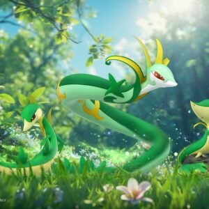 [REMAINING BALANCE] 1/20 Scale World Figure [WONDER] - Snivy & Servine & Serperior