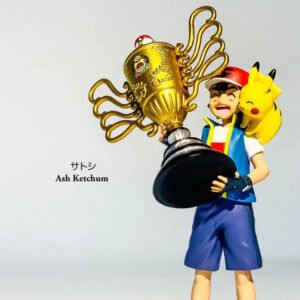 [IN STOCK] 1/20 Scale World Figure [BQG] - Ash Ketchum & Pikachu & World Champion Trophy