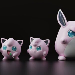[REMAINING BALANCE] 1/20 Scale World Figure [WU] - Jigglypuff & Wigglytuff & Igglybuff