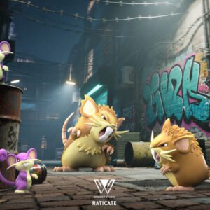 [REMAINING BALANCE] 1/20 Scale World Figure [WONDER] - Rattata & Raticate