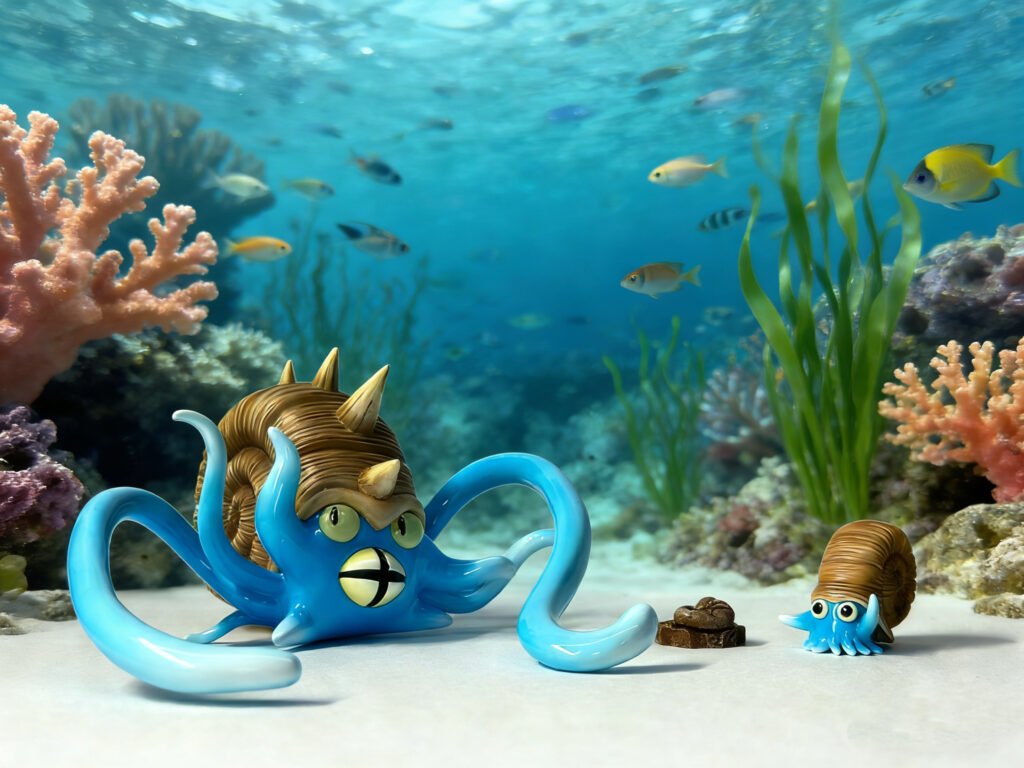 IN STOCK] 1/20 Scale World Figure [LIMOUSINE] - Omanyte & Omastar