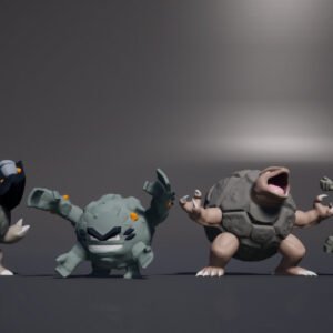 [REMAINING BALANCE] 1/20 Scale World Figure [MEGAZZ] - Geodude & Graveler & Golem