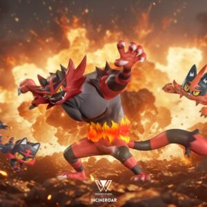 [REMAINING BALANCE] 1/20 Scale World Figure [WONDER] - Litten & Torracat & Incineroar