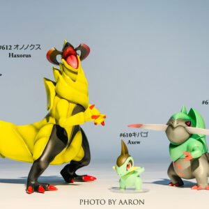 [IN STOCK] 1/20 Scale World Figure [TRAINER HOUSE] - Axew & Fraxure & Haxorus