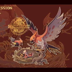 [PREORDER] 1/20 Scale World Figure [AQUA] - Fletchling & Fletchinder & Talonflame