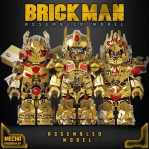 [IN STOCK] Transformers Minifigure [BRICK MAN] - Gold Optimus Prime & Bumblebee & Megatron