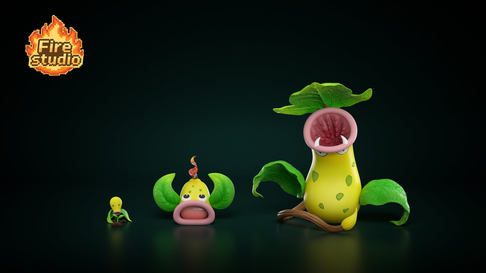 PREORDER] 1/20 Scale World Figure [FIRE] - Bellsprout & Weepinbell