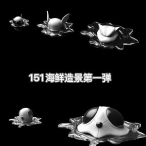 [PREORDER] 1/20 Scale World Figure [DDD] - Squirtle & Wartortle & Blastoise & Tentacool & Tentacruel