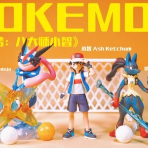 [IN STOCK] 1/20 Scale World Figure [LUCKY WINGS] - Ash Ketchum & Mega Lucario & Greninja