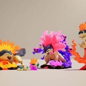 [PREORDER] 1/20 Scale World Figure [MEGAZZ] - Cyndaquil & Quilava & Typhlosion & Hisuian Typhlosion