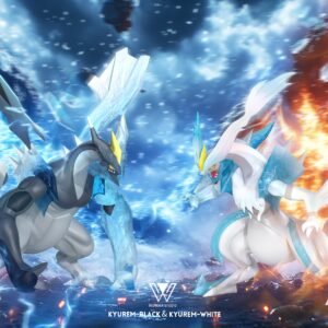 [REMAINING BALANCE] 1/20 Scale World Figure [WONDER] - Black Kyurem & White Kyurem