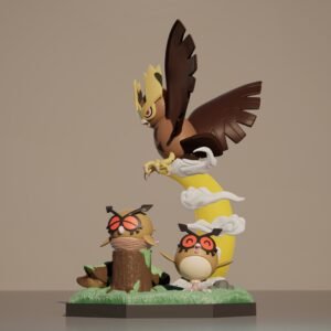 [REMAINING BALANCE] 1/20 Scale World Figure [MEGAZZ] - Hoothoot & Noctowl