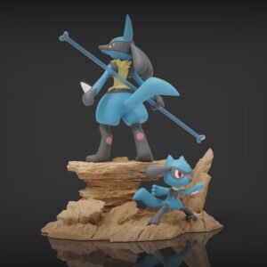 [PREORDER] 1/20 Scale World Figure [151] - Riolu & Lucario